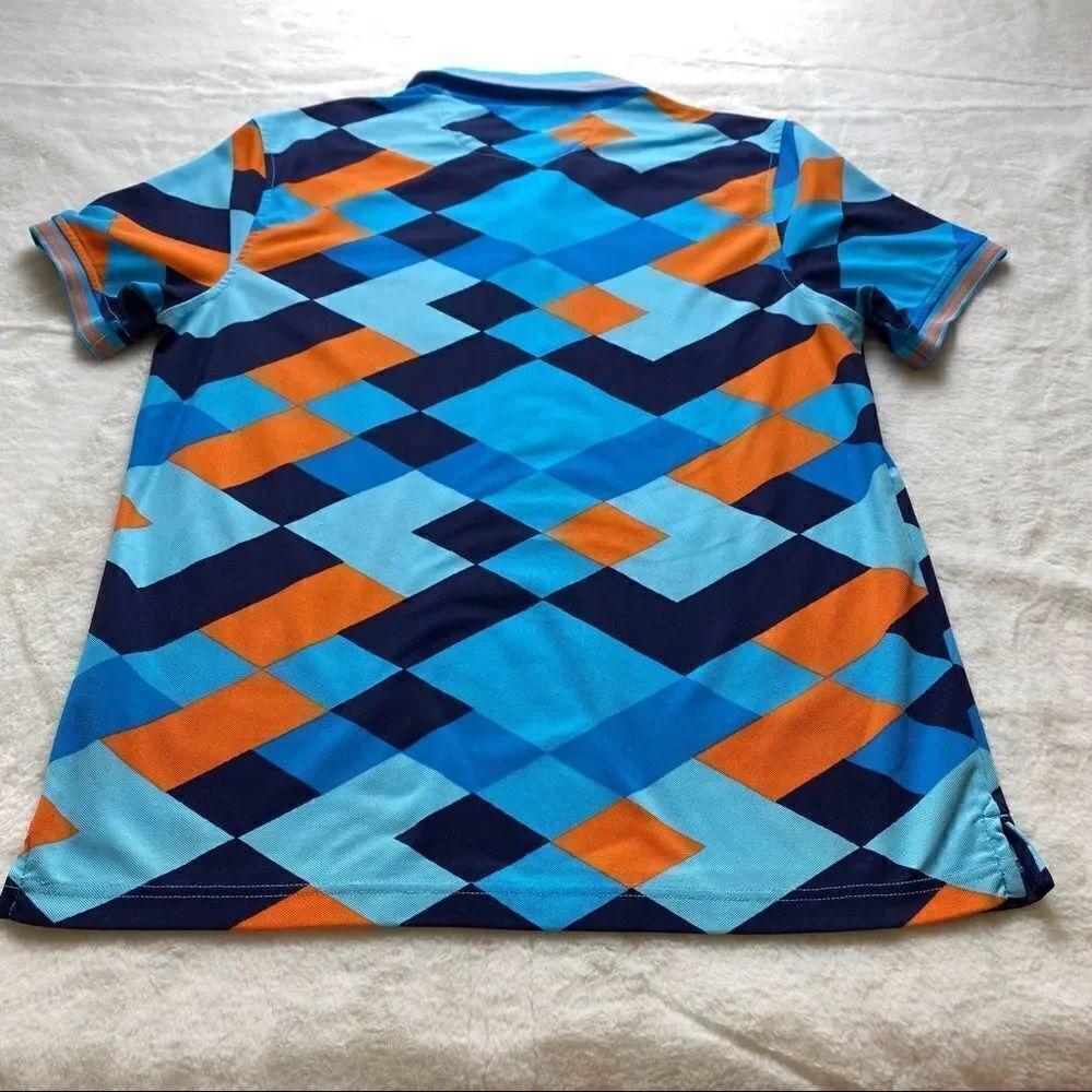 Club Room Multiple Color Diamond Design Polo Size Medium - Picture 2 of 10